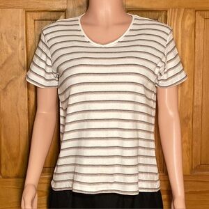 EUC Vintage White Stag V-Neck Top Size L